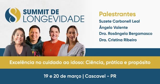 Imagem do 1º Summit de Longevidade | 19 e 20 de março