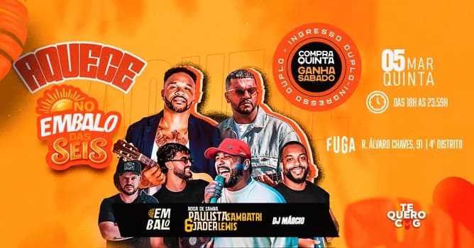 Imagem do 12.03 | DEPOIS DAS SEIS no FUGA BAR (4 Distrito)