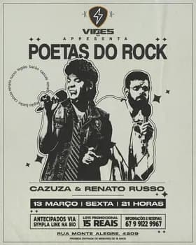 Imagem do 13.03 - VIBES BAR - POETAS DO ROCK