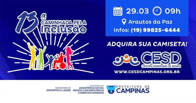 Imagem do 13ª Caminhada pela Inclusão - CESD