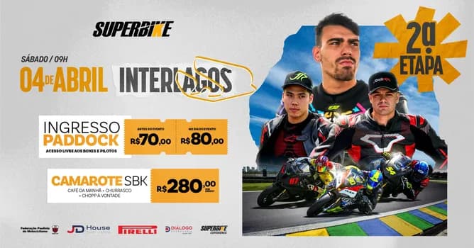 Imagem do 2ª Etapa SuperBike Brasil 2026 - Interlagos, SP