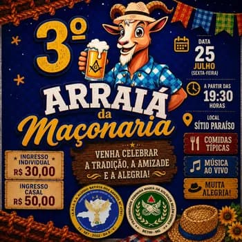 Imagem do 3º ARRAIÁ DA MAÇONARIA
