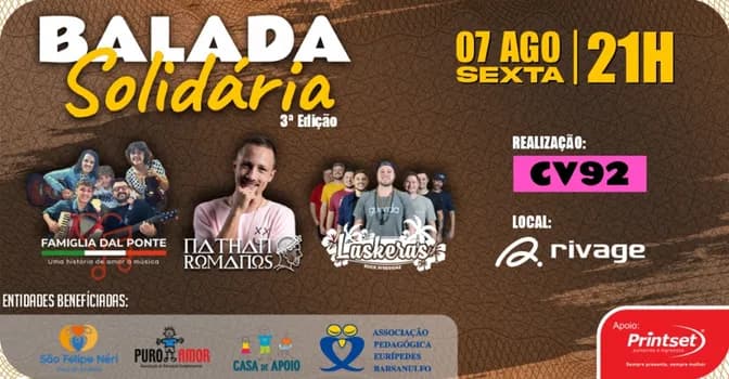 Imagem do 3a Balada Solidária 2026
