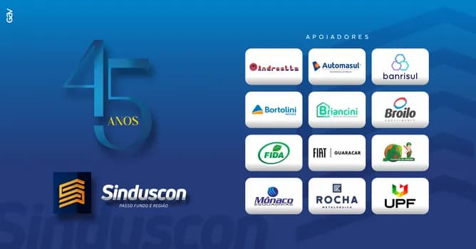 Imagem do 45 Anos Sinduscon Passo Fundo e Região