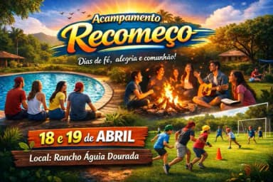 Acampamento Recomeço 2026 em Presidente Prudente