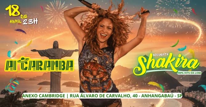 Imagem do AI CARAMBA - ESQUENTA SHAKIRA! 100% Hits da Loba!!!