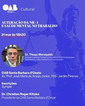 Imagem do ALTERAÇÕES DA NR-1 E SAÚDE MENTAL NO TRABALHO