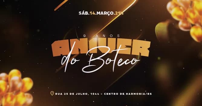 Imagem do Aniver do Boteco | 14 de março - 21h