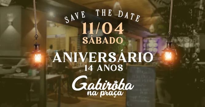 Imagem do ANIVERSÁRIO DE 14 ANOS DO GABIROBA