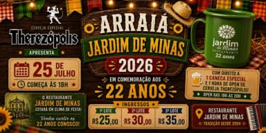 ARRAIÁ JARDIM DE MINAS 2026! em Belo Horizonte