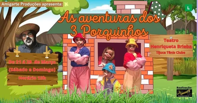 Imagem do As Aventuras dos Três Porquinhos