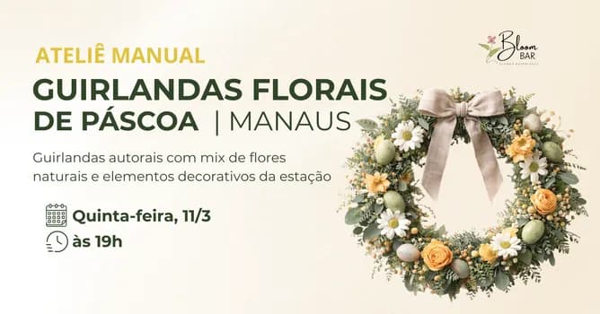 Imagem do Ateliê Manual de Guirlanda de Páscoa