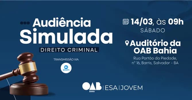 Imagem do Audiência Simulada Criminal