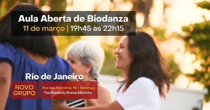 Imagem do Aula Aberta de Biodanza com Brena Marinho