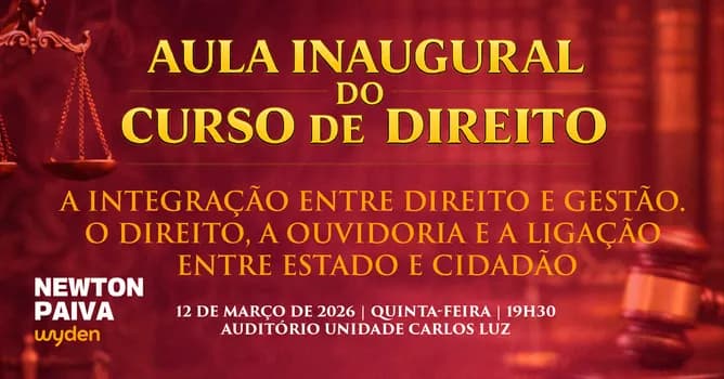 Imagem do Aula inaugural do curso de Direito