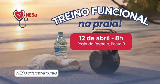 Imagem do Aulão Funcional na Praia - NESa