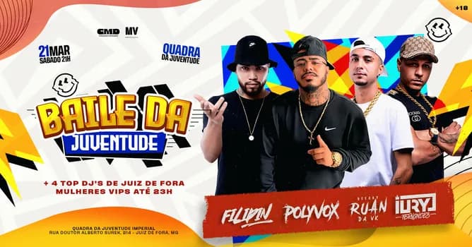 Imagem do BAILE DA JUVENTUDE JF + 4 SHOWS DO RIO DE JANEIRO