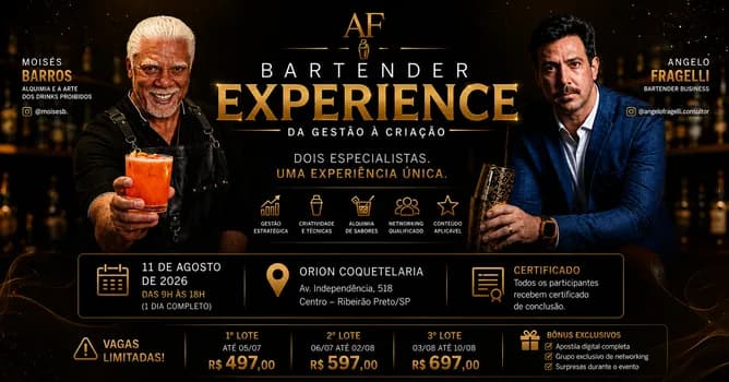 Imagem do BARTENDER EXPERIENCE - RIBEIRÃO PRETO