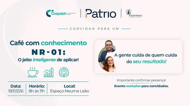 Imagem do Café com conhecimento - NR-01