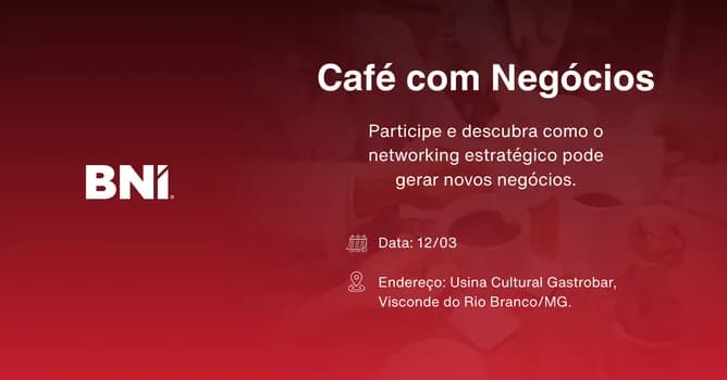 Imagem do Café com Negócios 14h às 15:30