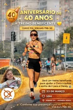 Imagem do Carol faz 40anos treino voluntário