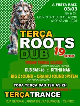Imagem do CCPC TERÇA  10/03 REGGAE ROOTS DUB E PSYTRANCE