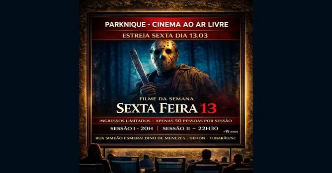 Imagem do CINEMA NO PARKNIQUE - SEXTA-FEIRA 13