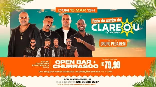 Imagem do CLAREOU / CHURRASCADA / OPEN BAR / GRUPO PEGA BEM