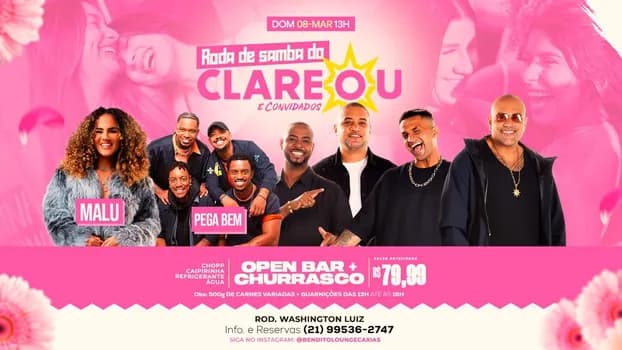 Imagem do CLAREOU / CHURRASCADA / OPEN BAR / MALU / GRUPO PEGA BEM