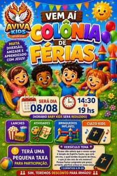 Imagem do COLÔNIA DE FÉRIAS - AVIVA KIDS