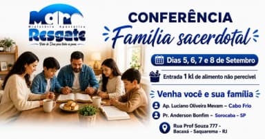 CONFERÊNCIA FAMILIA SACERDOTAL em Saquarema
