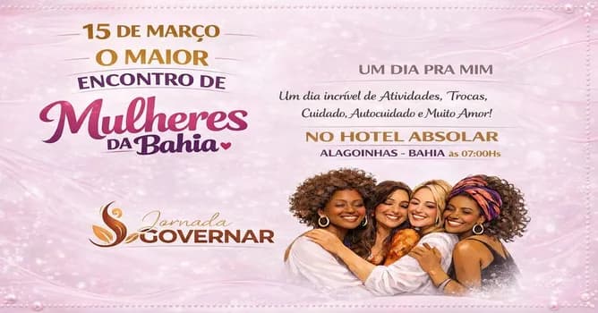 Imagem do Congresso de Mulheres - JORNADA GOVERNAR ROSA