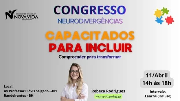 Imagem do Congresso Nova Vida "CAPACITADOS PARA INCLUIR"
