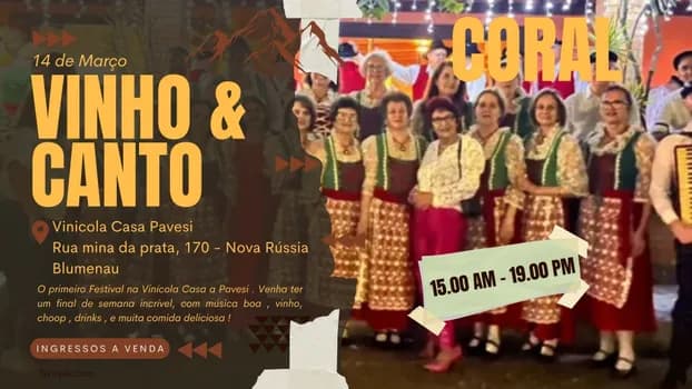 Imagem do Coral Italiano no Garden da Vinicola Casa Pavesi