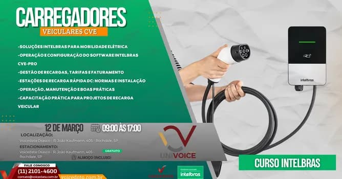 Imagem do Curso Carregadores veiculares CVE