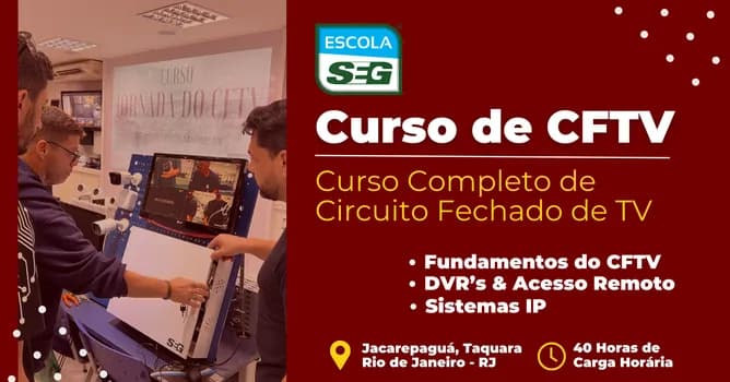 Imagem do CURSO DE CFTV - CIRCUITO FECHADO DE TV (MARÇO) - 2026