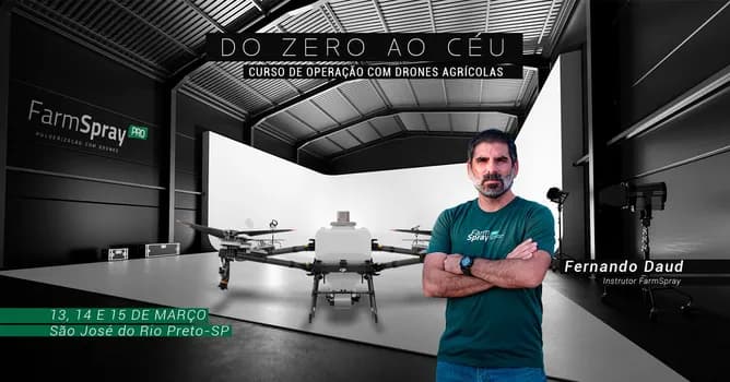Imagem do Curso de Drones Agrícolas - Do zero ao céu.