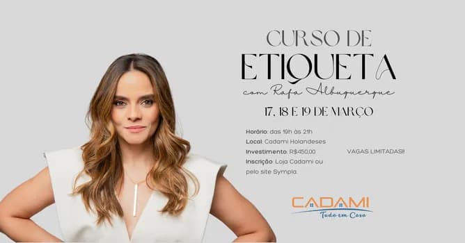 Imagem do CURSO DE ETIQUETA - MARÇO 2026
