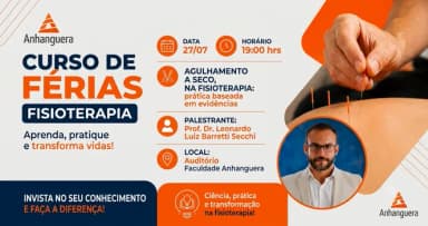 Curso de férias– FISIOTERAPIA em Itapetininga