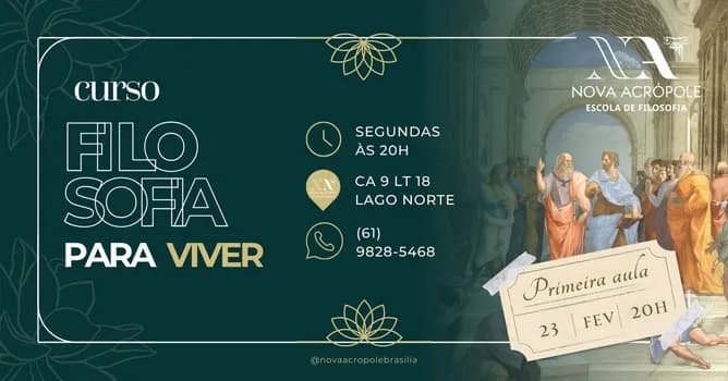 Imagem do Curso de Filosofia para Viver - Lago Norte