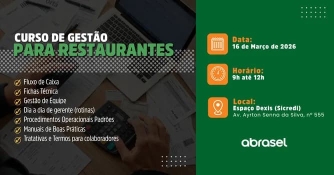 Imagem do Curso de Gestão para restaurantes
