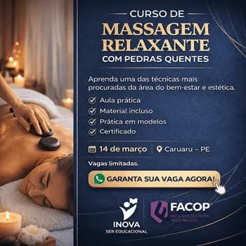 Imagem do Curso de Massagem Relaxante com Pedras Quentes