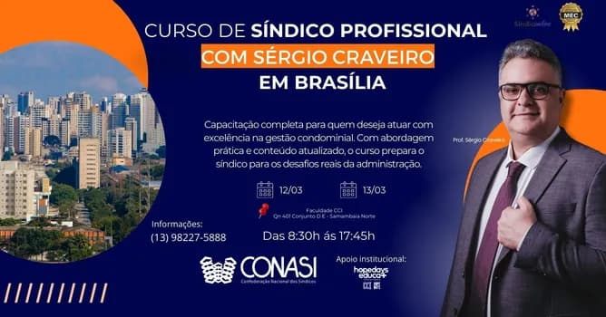 Imagem do Curso de Síndico Profissional - Brasília/DF