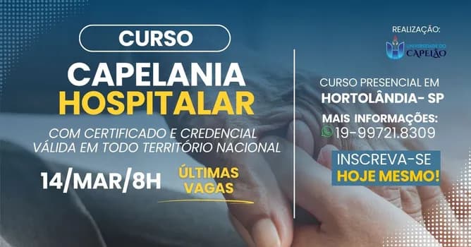 Imagem do CURSO EM CAPELANIA HOSPITALAR