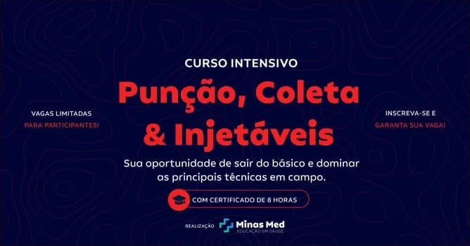 Imagem do CURSO INTENSIVO: PUNÇÃO, COLETA E INJETÁVEIS
