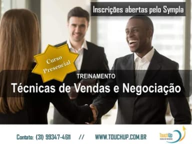 CURSO PRESENCIAL: Técnicas de Vendas e Negociação em Belo Horizonte
