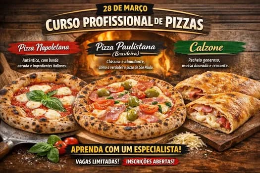 Imagem do CURSO PROFISSIONAL DE PIZZAS E CALZONES