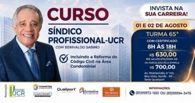Curso Síndico Profissional-UCR Agosto em Recife