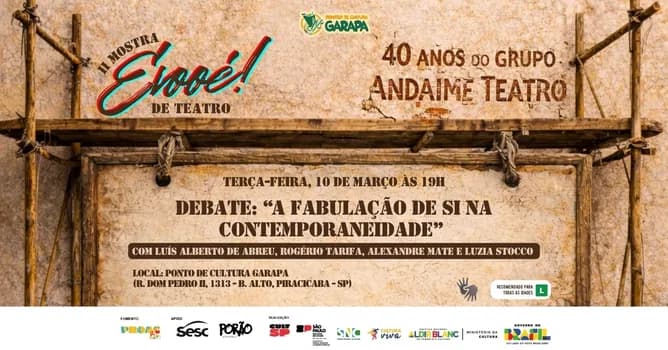 Imagem do Debate: A Fabulação de si na contemporaneidade