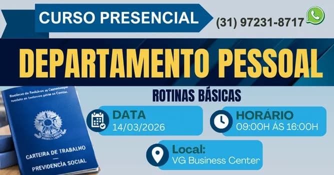 Imagem do DEPARTAMENTO PESSOAL - CURSO PRESENCIAL